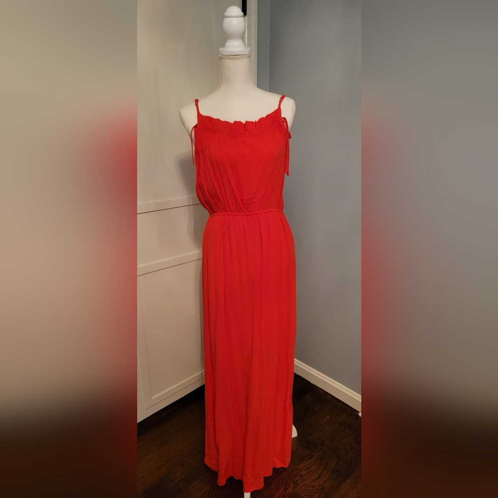 Skies are Blue Red Maxi dress